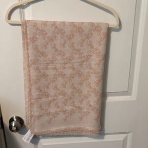 Coach Light Pink Patterned Scarf